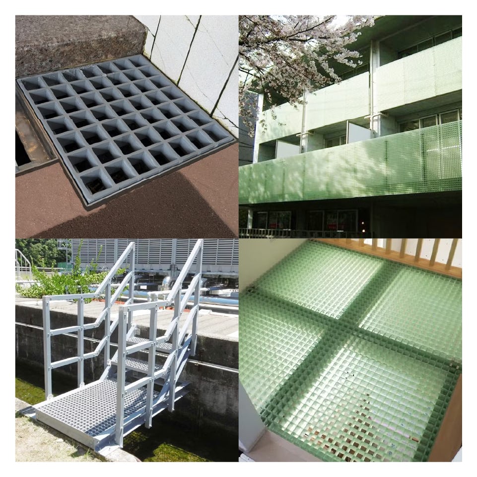 FRPグレーチングの使用事例一覧