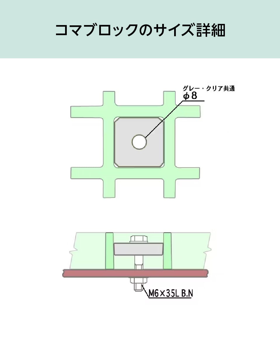 FRPグレーチング】マス目40ミリ角、25ミリ厚／全3色