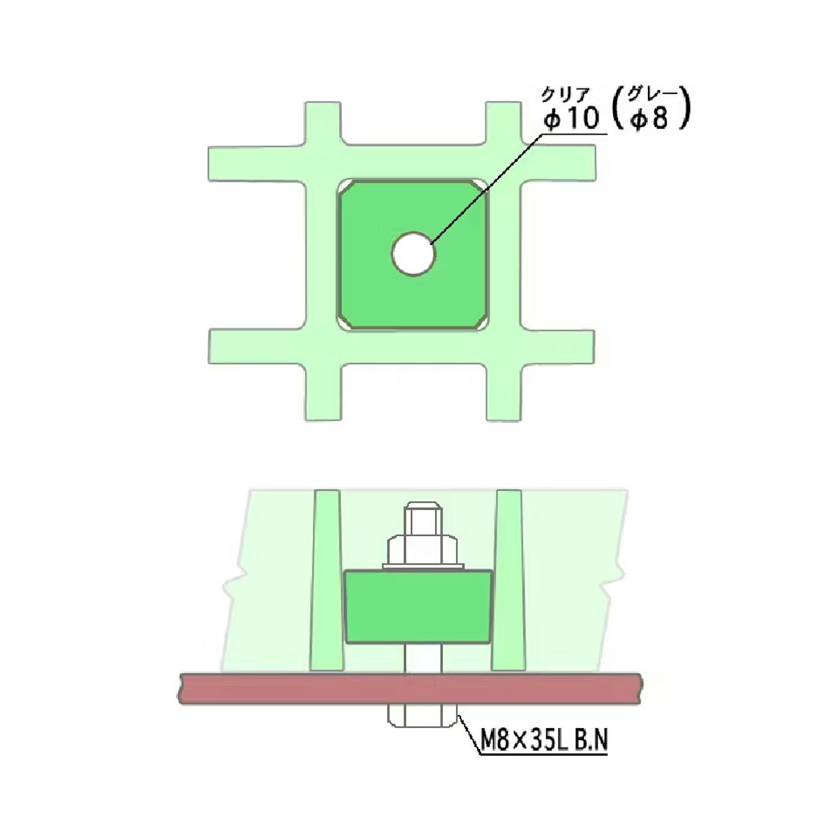 「OG4040用コマブロック」のサイズ詳細