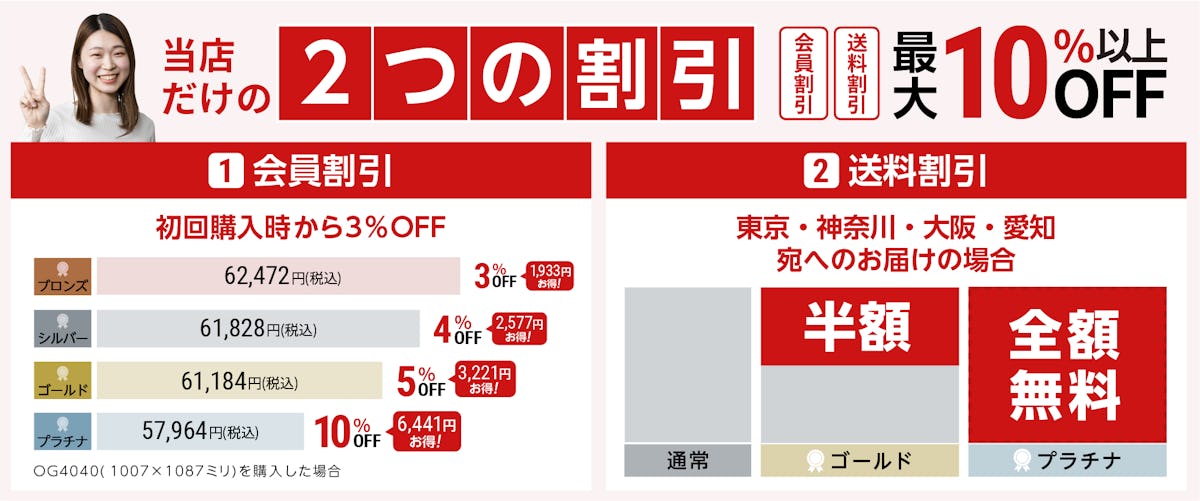 FRPグレーチング.comだけの2つの割引